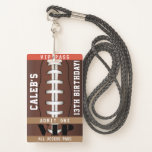 Football Anniversaire de fête VIP Pass Badge<br><div class="desc">Personnaliser pour tout événement.</div>