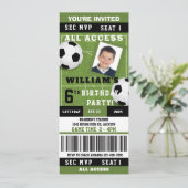 Football Anniversaire Fête Billet Invitation (Debout devant)