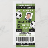 Football Anniversaire Fête Billet Invitation (Devant)