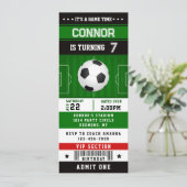 Football Anniversaire Fête Billet Invitation (Debout devant)