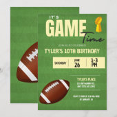 Football Anniversaire Fête Invitation (Devant / Derrière)
