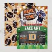 Football Anniversaire Fête Invitation (Devant / Derrière)