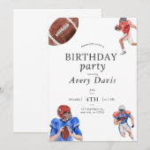 Football Anniversaire Fête Invitation (Devant / Derrière)