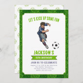 Football Anniversaire Fête Invitation (Devant / Derrière)