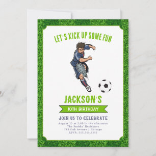 Football Anniversaire Fête Invitation