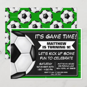 Football Anniversaire Fête Invitation Football Fan