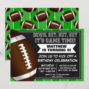 Football Anniversaire Fête Invitation Football Fan