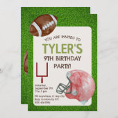 Football Anniversaire Fête Invitation Verticale (Devant / Derrière)