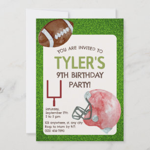 Football Anniversaire Fête Invitation Verticale