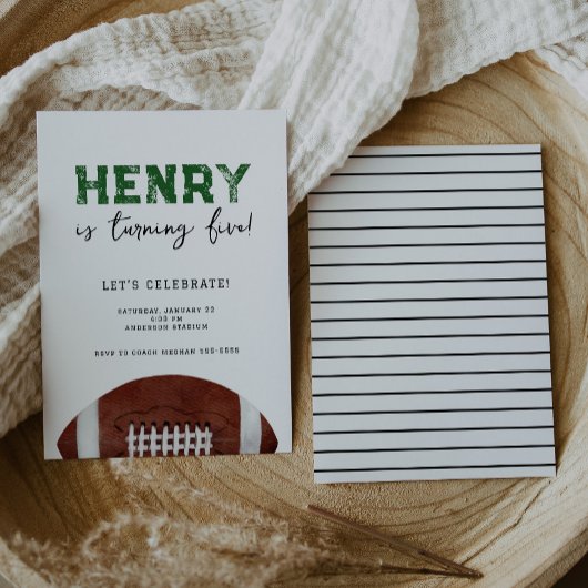 Football Anniversaire Invitation