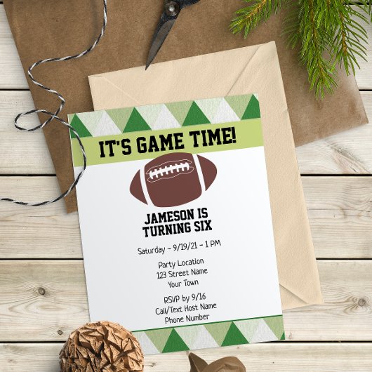 Football Anniversaire Invitation