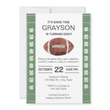 Football Anniversaire Invitation 5x7