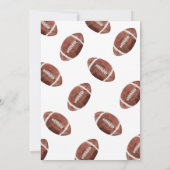 Football Anniversaire Invitation 5x7 (Dos)