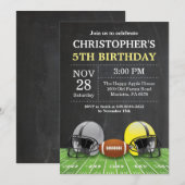 Football Anniversaire Invitation Anniversaire Fête (Devant / Derrière)