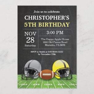 Football Anniversaire Invitation Anniversaire Fête