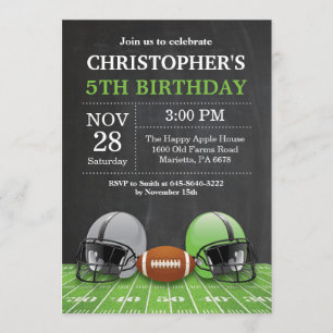 Football Anniversaire Invitation Anniversaire Fête