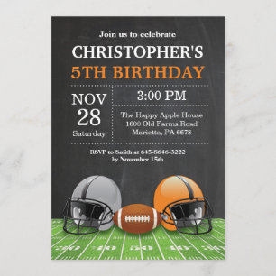 Football Anniversaire Invitation Anniversaire Fête