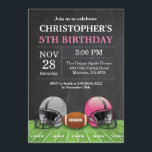 Football Anniversaire Invitation Anniversaire Fête<br><div class="desc">Football Anniversaire Invitation Anniversaire Fête. Invitation de fête d'anniversaire garçon ou fille. Football Sport Thème Anniversaire Bash. Rose et Blanc. Arrière - plan de tableau de bord. 1er premier anniversaire. 1er 2ème 3ème 4ème 6ème 7ème 9ème 10ème 11ème 12ème 13ème 14ème 15ème, tout âge. Numérique imprimable. Pour plus de personnalisation,...</div>