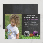 Football Anniversaire Invitation Anniversaire Fête (Devant / Derrière)