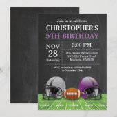 Football Anniversaire Invitation Anniversaire Fête (Devant / Derrière)