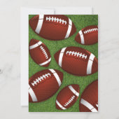 Football Anniversaire Invitation Black (Dos)