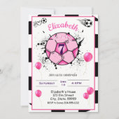 Football Anniversaire Invitation fille (Devant)