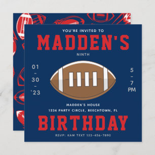 Football Anniversaire Invitation   Football Party