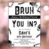 Football Anniversaire Invitation Garçons Bruh Invi