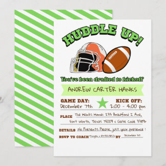 Football Anniversaire Invitations Pour Les Garçons