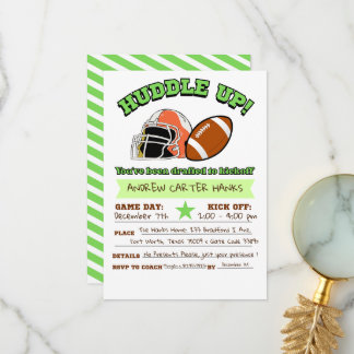 Football Anniversaire Invitations Pour Les Garçons