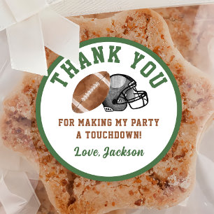 Football Anniversaire Party Classic Round Sticker