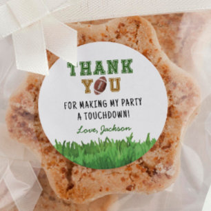 Football Anniversaire Party Classic Round Sticker