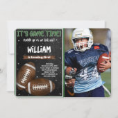 Football Anniversaire Photo Invitation (Devant)