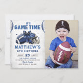 Football Anniversaire Photo Invitation (Devant)