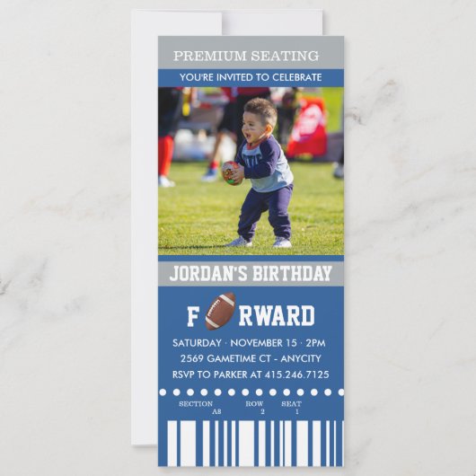 Football Anniversaire | Photo Invitation d'anniver (Devant)