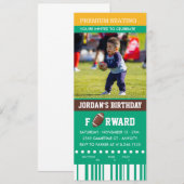 Football Anniversaire | Photo Invitation d'anniver (Devant / Derrière)