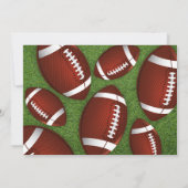 Football Anniversaire Photo Invitation Noir (Dos)