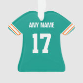 Football Aqua, Orange & Ornement Jersey Blanc (devant)