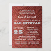 Football Argent Bar Mitzvah Invitation (Devant)