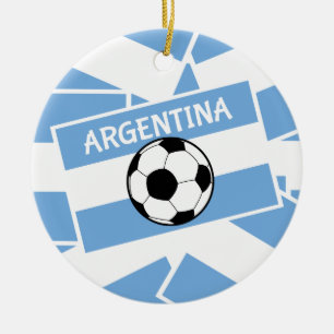 Football Argentinië vlag Keramisch Ornament