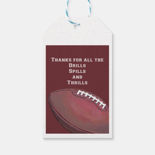 Football Art Bedankt Coach Cadeaulabel (Achterkant)