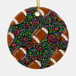 Football Art Green Keramisch Ornament