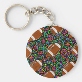 Football Art Green Sleutelhanger