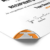 Football Award certificaat, MVP Poster (Hoek)