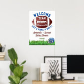 Football Baby shower Affiche de bienvenue (Bureau à domicile)