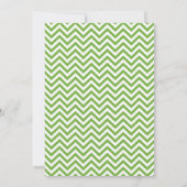 Football Baby shower Invitation Boy Green Chevron Kaart (Achterkant)