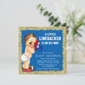 Football Baby shower Kaart (Staand voorkant)