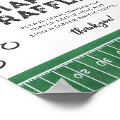 Football Baby shower Luier Raffle Teken Poster (Hoek)