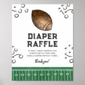 Football Baby shower Luier Raffle Teken Poster (Voorkant)