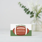 Football Baby shower Luier Raffle Ticket Informatiekaartje (Staand voorkant)